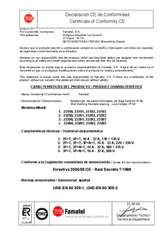 Certificat de conformité - Famatel